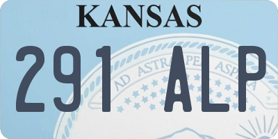 KS license plate 291ALP