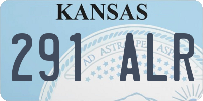 KS license plate 291ALR