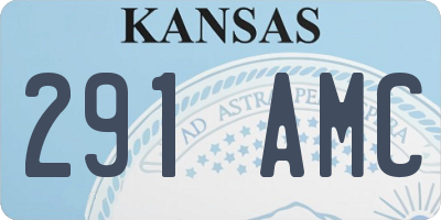 KS license plate 291AMC