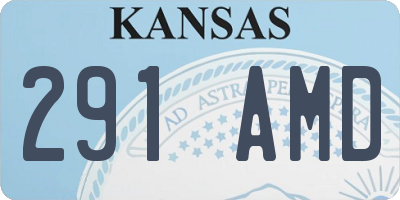 KS license plate 291AMD