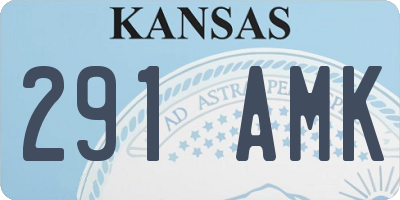 KS license plate 291AMK