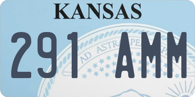 KS license plate 291AMM
