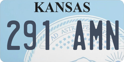 KS license plate 291AMN