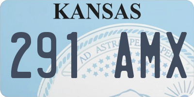 KS license plate 291AMX