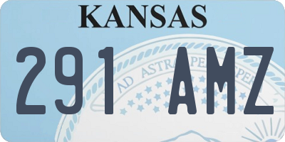 KS license plate 291AMZ