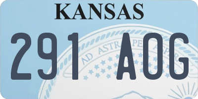 KS license plate 291AOG