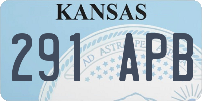 KS license plate 291APB