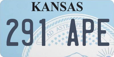 KS license plate 291APE
