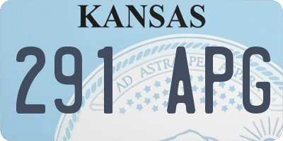KS license plate 291APG
