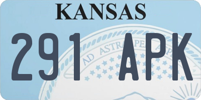 KS license plate 291APK