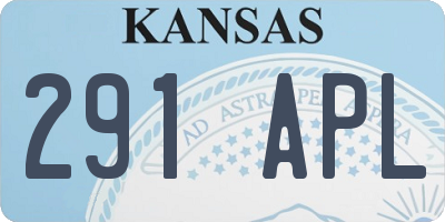 KS license plate 291APL
