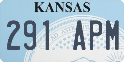 KS license plate 291APM