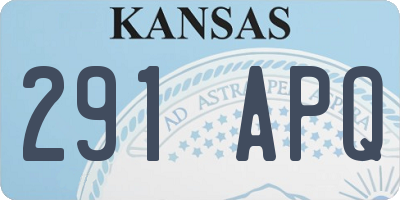 KS license plate 291APQ