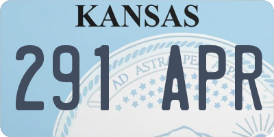 KS license plate 291APR