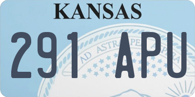 KS license plate 291APU