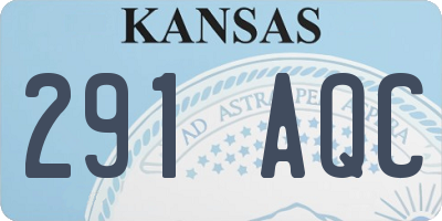 KS license plate 291AQC