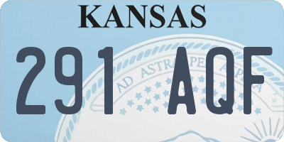 KS license plate 291AQF