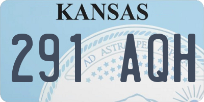 KS license plate 291AQH