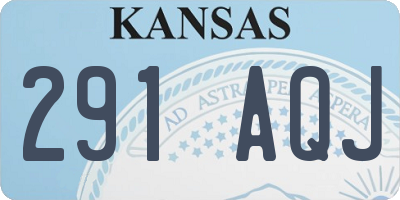 KS license plate 291AQJ