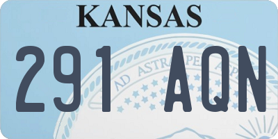 KS license plate 291AQN
