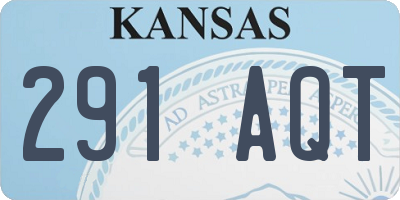 KS license plate 291AQT