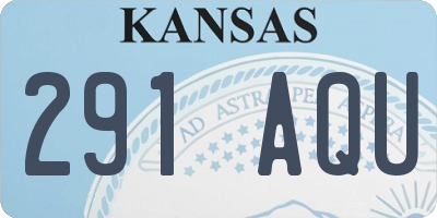 KS license plate 291AQU