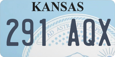 KS license plate 291AQX