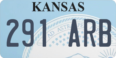 KS license plate 291ARB