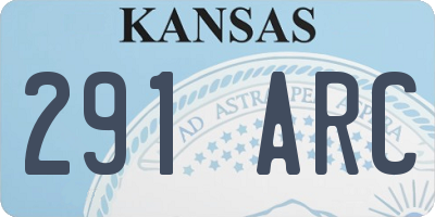 KS license plate 291ARC