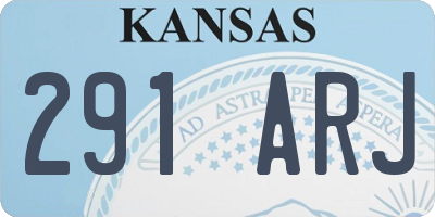 KS license plate 291ARJ