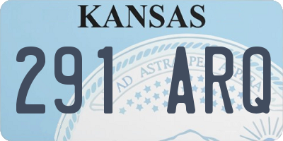 KS license plate 291ARQ