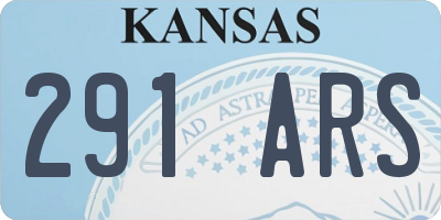 KS license plate 291ARS