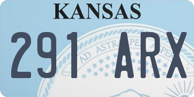 KS license plate 291ARX