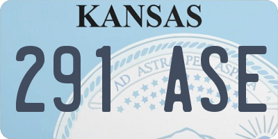 KS license plate 291ASE
