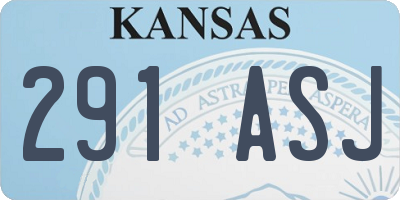 KS license plate 291ASJ