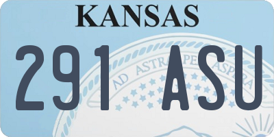 KS license plate 291ASU