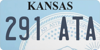 KS license plate 291ATA
