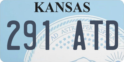 KS license plate 291ATD