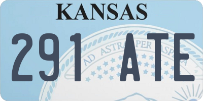 KS license plate 291ATE