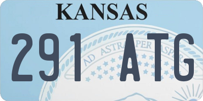 KS license plate 291ATG