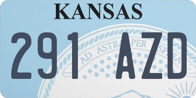 KS license plate 291AZD