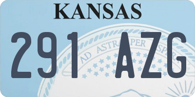 KS license plate 291AZG