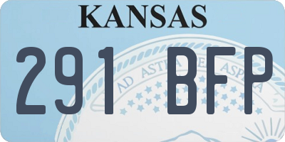 KS license plate 291BFP
