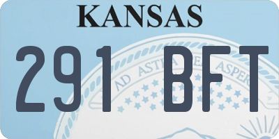 KS license plate 291BFT