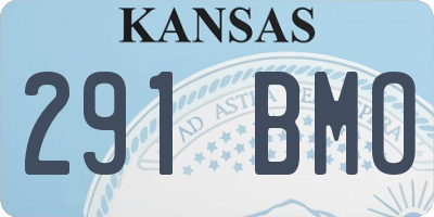 KS license plate 291BMO