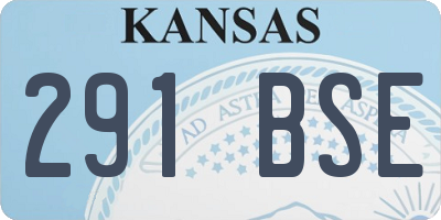 KS license plate 291BSE
