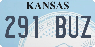 KS license plate 291BUZ