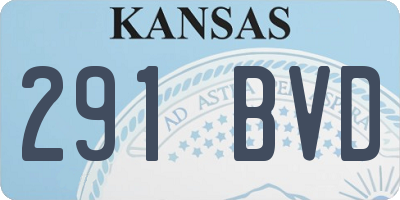 KS license plate 291BVD