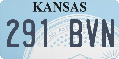 KS license plate 291BVN