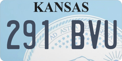 KS license plate 291BVU